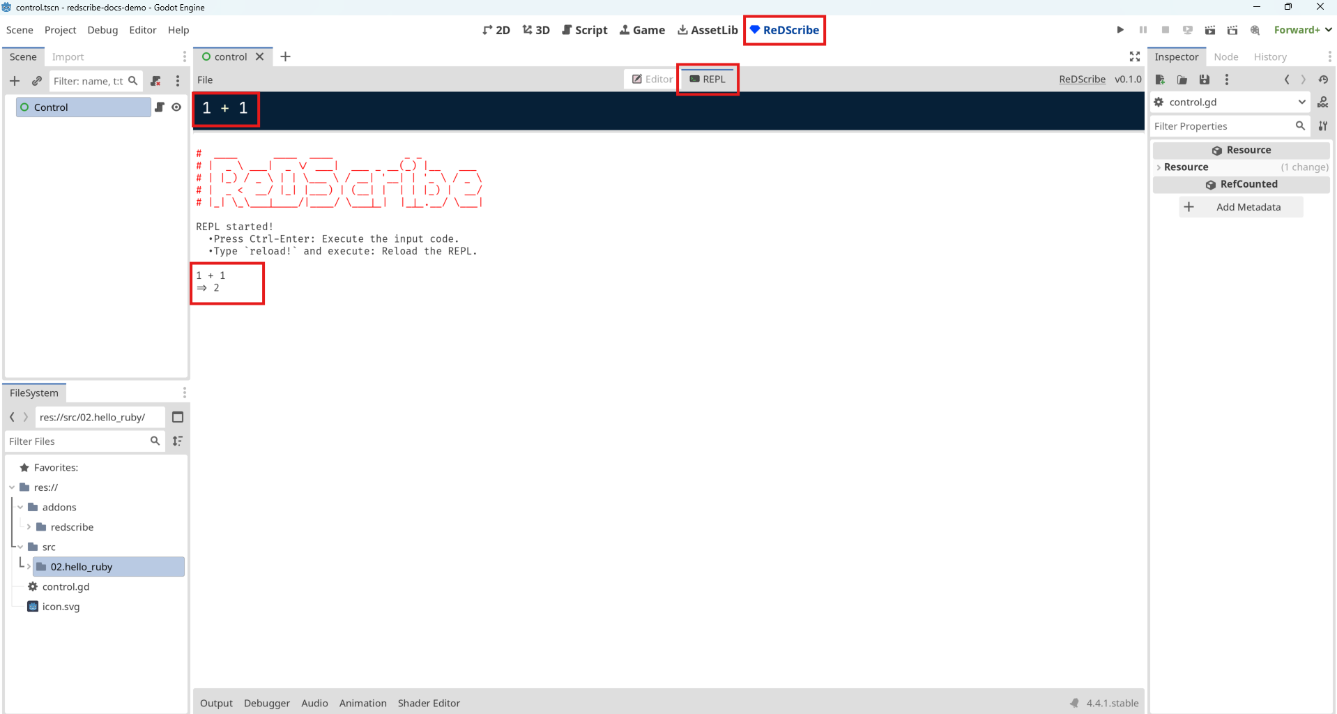 REPL started