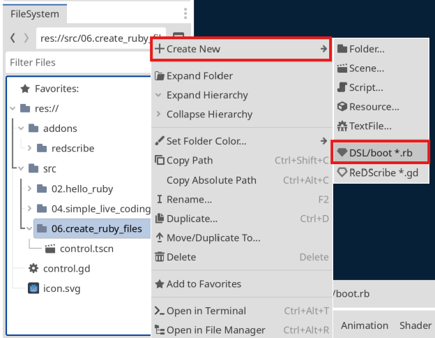Create a Ruby file