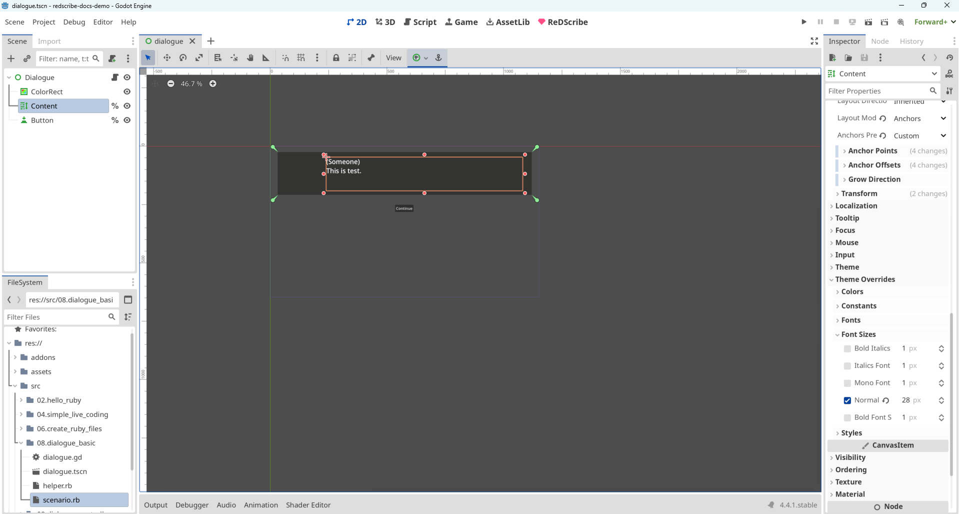 Create a scene
