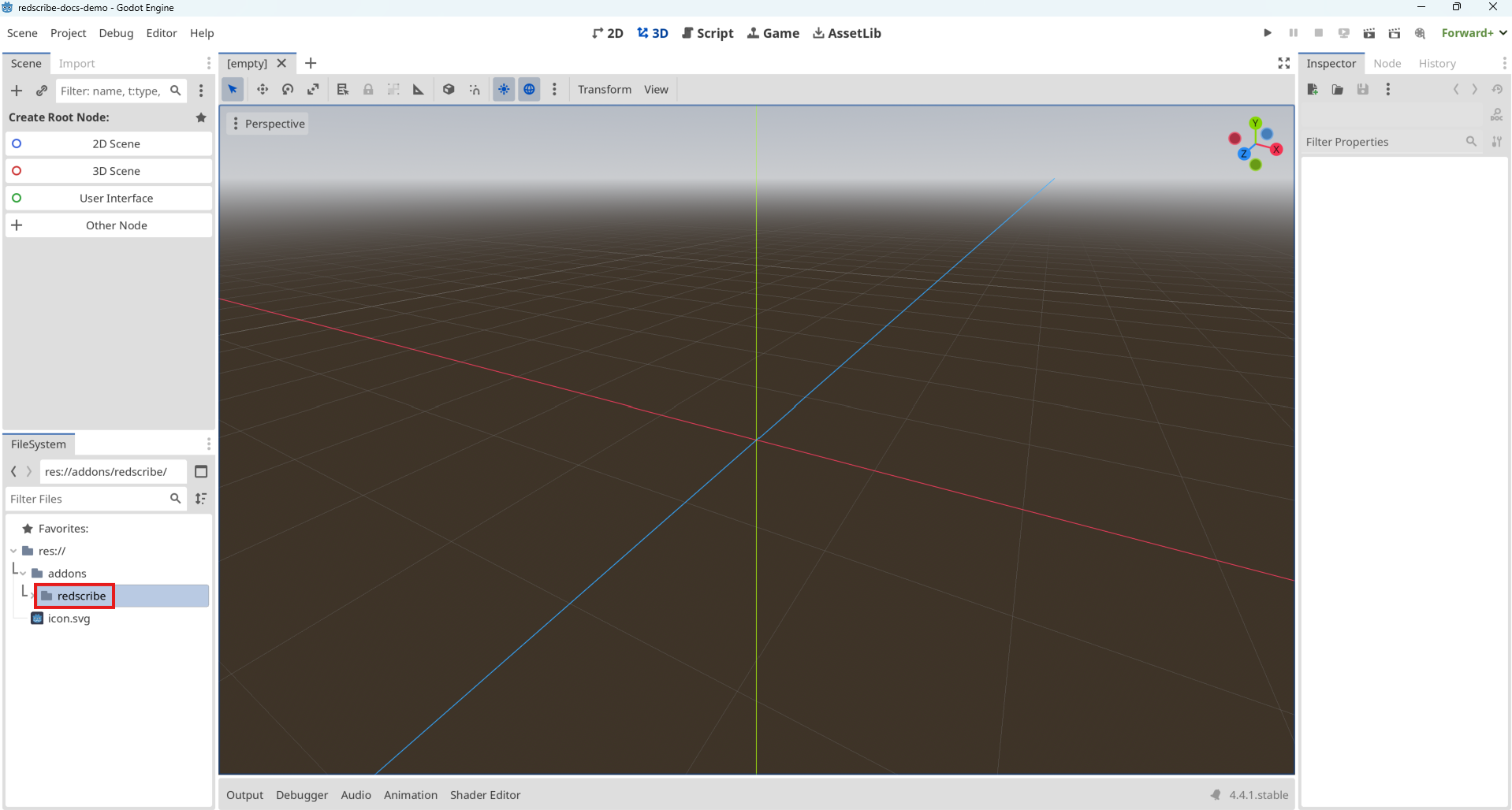 addons フォルダに追加